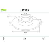 Bremssatz (2 Bremsscheiben) VALEO - 197123