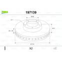 Bremssatz (2 Bremsscheiben) VALEO - 197139