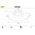 Bremssatz (2 Bremsscheiben) VALEO - 197591