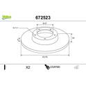 Bremssatz (2 Bremsscheiben) VALEO - 672523