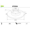 Bremssatz (2 Bremsscheiben) VALEO - 672534