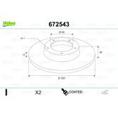 Bremssatz (2 Bremsscheiben) VALEO - 672543
