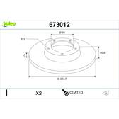 Bremssatz (2 Bremsscheiben) VALEO - 673012
