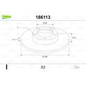 Bremssatz (2 Bremsscheiben) VALEO - 186113