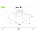 Bremssatz (2 Bremsscheiben) VALEO - 186157