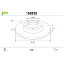 Bremssatz (2 Bremsscheiben) VALEO - 186236