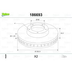 VALEO 186693 Bremsscheibe : VALEO: : Auto & Motorrad