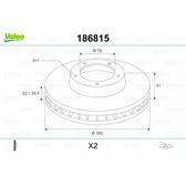 Bremssatz (2 Bremsscheiben) VALEO - 186815