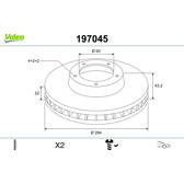 Bremssatz (2 Bremsscheiben) VALEO - 197045