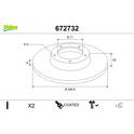 Bremssatz (2 Bremsscheiben) VALEO - 672732