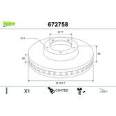Bremsscheibe (pro Einheit) VALEO - 672758
