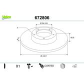 Bremsscheibe (pro Einheit) VALEO - 672806