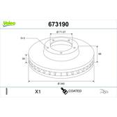 Bremsscheibe (pro Einheit) VALEO - 673190