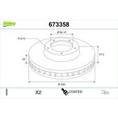 Bremsscheibe (pro Einheit) VALEO - 673358