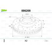 Bremssatz (2 Bremsscheiben) VALEO - 886208