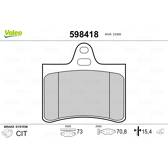 Bromsbelägg bak VALEO - 598418