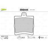 Bromsbelägg bak VALEO - 598444