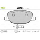 Bromsbelägg bak VALEO - 601029
