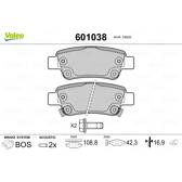 Bromsbelägg bak VALEO - 601038