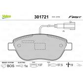 Bromsbelägg fram VALEO - 301721