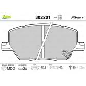Bromsbelägg fram VALEO - 302201