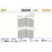 Bromsbelägg fram VALEO - 302293