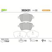 Bromsbelägg fram VALEO - 302431