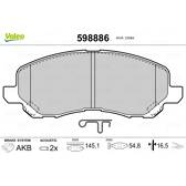 Bromsbelägg fram VALEO - 598886