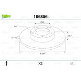 Sats om 2 bromsskivor VALEO - 186856
