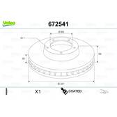 Bromsskiva fram VALEO - 672541