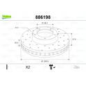 Sats om 2 bromsskivor VALEO - 886198