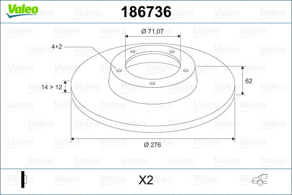 Brake disc set (2)