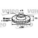 Jeu de 2 disques de frein VALEO - 187061
