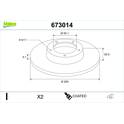 Jeu de 2 disques de frein VALEO - 673014