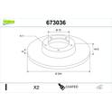 Jeu de 2 disques de frein VALEO - 673036