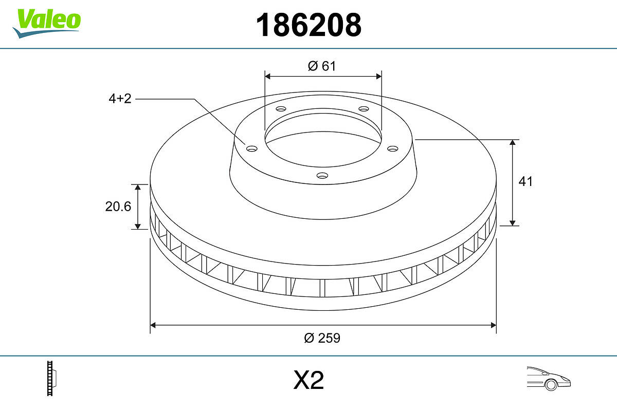 Brake disc set (2)