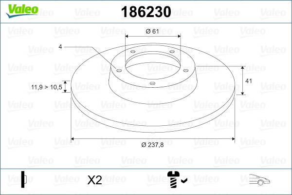 Brake disc set (2)
