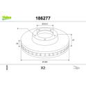 Jeu de 2 disques de frein VALEO - 186277