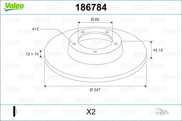 Brake disc set (2)
