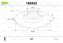 Jeu de 2 disques de frein