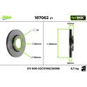 Jeu de 2 disques de frein VALEO - 187062