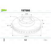 Jeu de 2 disques de frein VALEO - 197066