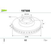 Jeu de 2 disques de frein VALEO - 197508
