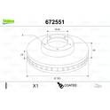 Disque de frein (à l'unité) VALEO - 672551