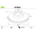 Jeu de 2 disques de frein VALEO - 672653
