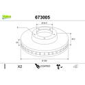 Jeu de 2 disques de frein VALEO - 673005