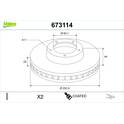 Jeu de 2 disques de frein VALEO - 673114