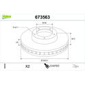 Jeu de 2 disques de frein VALEO - 673563