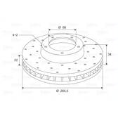 Jeu de 2 disques de frein VALEO - 886695