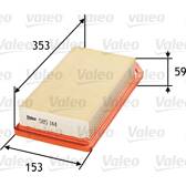 Filtro de ar VALEO - 585144